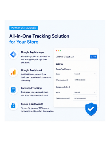 OpenCart Google Tag Manager & Google Analytics Extension | GA4 Integration