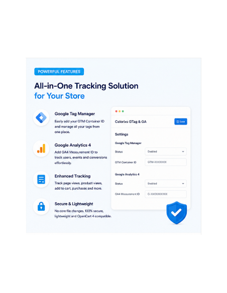 OpenCart Google Tag Manager & Google Analytics Extension | GA4 Integration