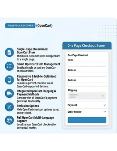 OpenCart-Erweiterung für den One-Page-Checkout | Schneller und responsiver Checkout