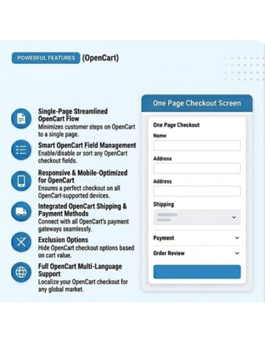 OpenCart One Page Checkout Extension | Fast & Responsive Checkout