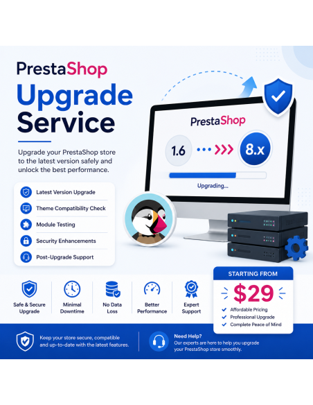 Prestashop Upgrade Service – Secure Version Updates & Migration